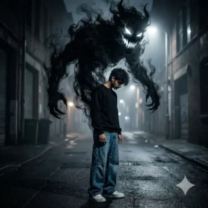 Black shadow monster