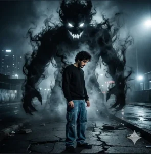 Black shadow monster