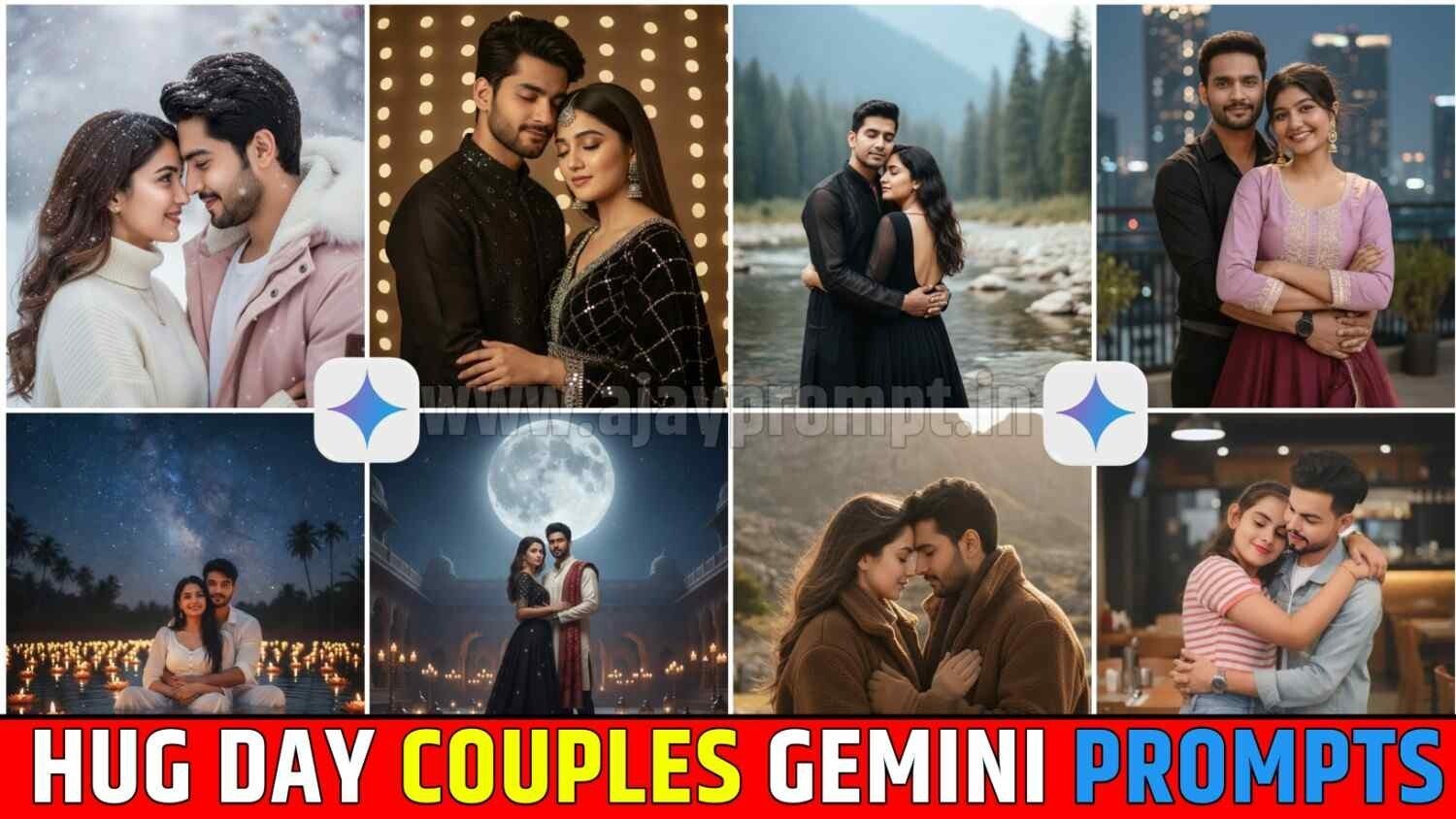 Gemini Hug Day Couples Trending Prompt
